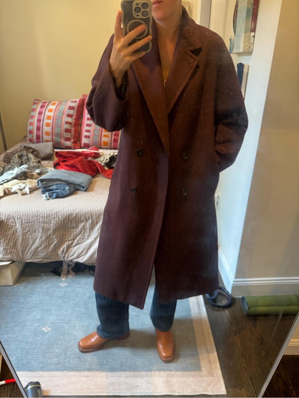 Aritzia 100% wool/cashmere sloane slouch coat - Picture 2 of 7